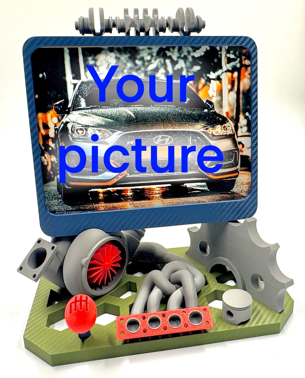 Bilderrahmen für Autoliebhaber (Turbolader, Kolben, Kurbelwelle etc.) - 20x15 cm oder 13x18 cm