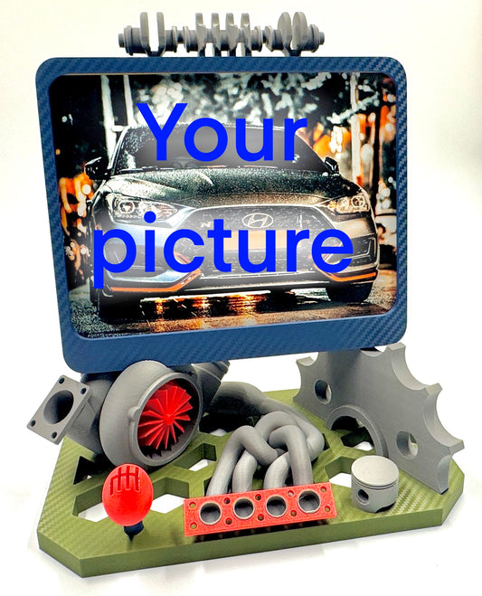 Bilderrahmen für Autoliebhaber (Turbolader, Kolben, Kurbelwelle etc.) - 20x15 cm oder 13x18 cm