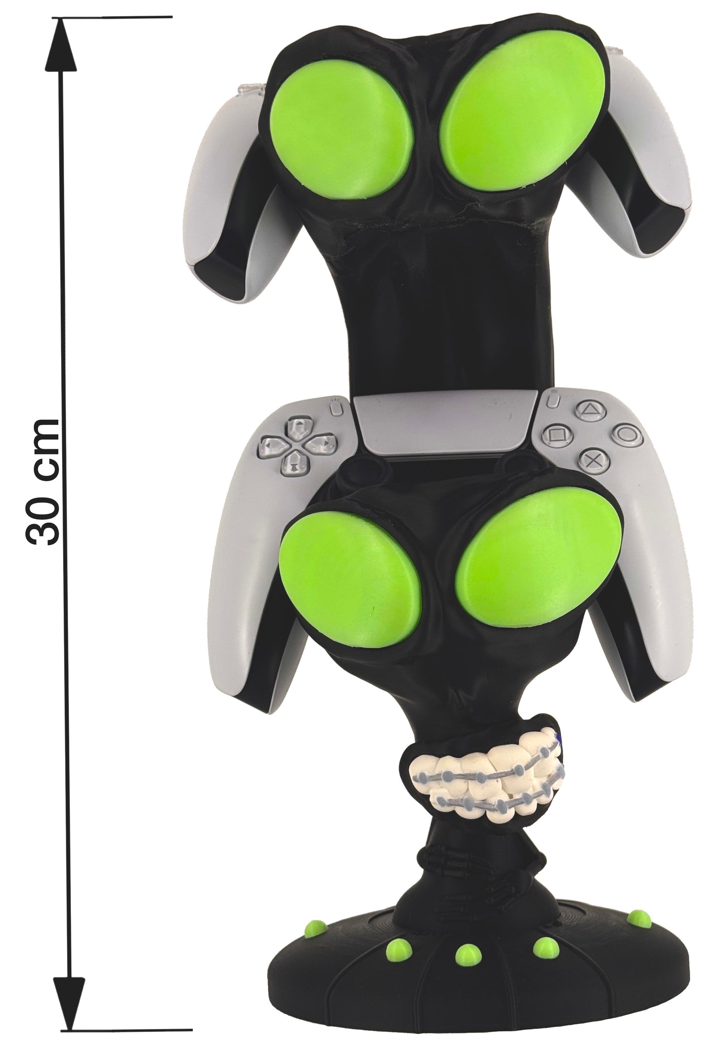 Alien Controller Ständer für PS5 & Xbox Series S/X - für 2 Controller - Glow in the Dark Augen - Gaming Setup Deko - Dual Controller Stand