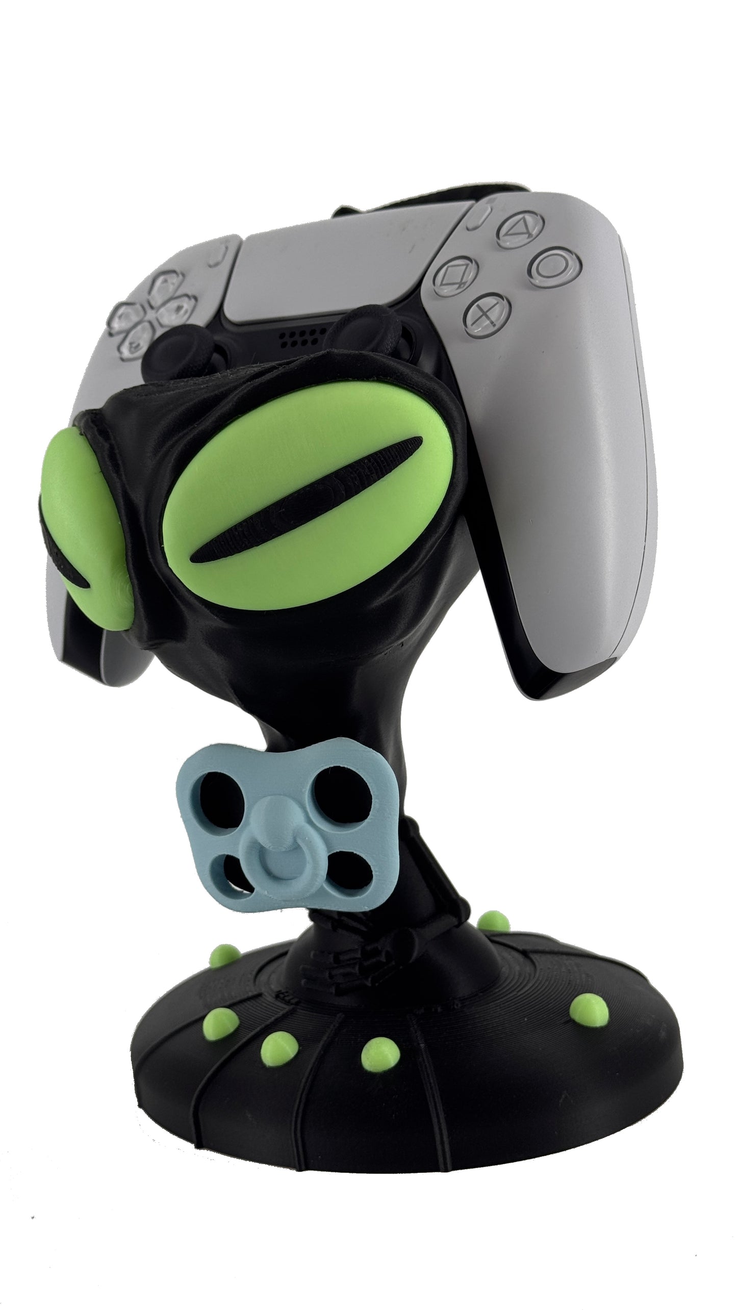 Controller Ständer für 1 Controller für PS5 oder Xbox Alien mit Schnuller – Glow in the Dark – Gaming Setup Deko – Headset & Gamepad Holder Alien Pacifier