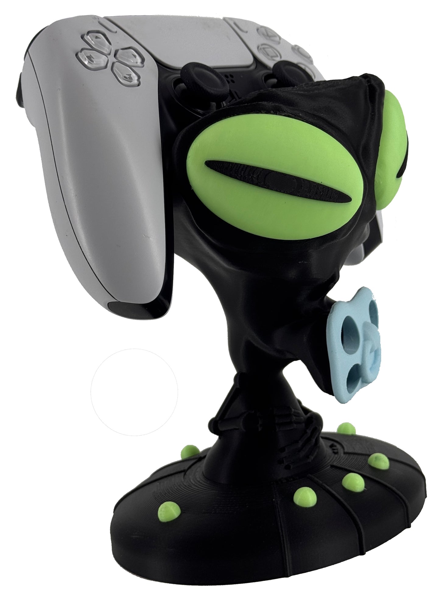 Controller Ständer für 1 Controller für PS5 oder Xbox Alien mit Schnuller – Glow in the Dark – Gaming Setup Deko – Headset & Gamepad Holder Alien Pacifier