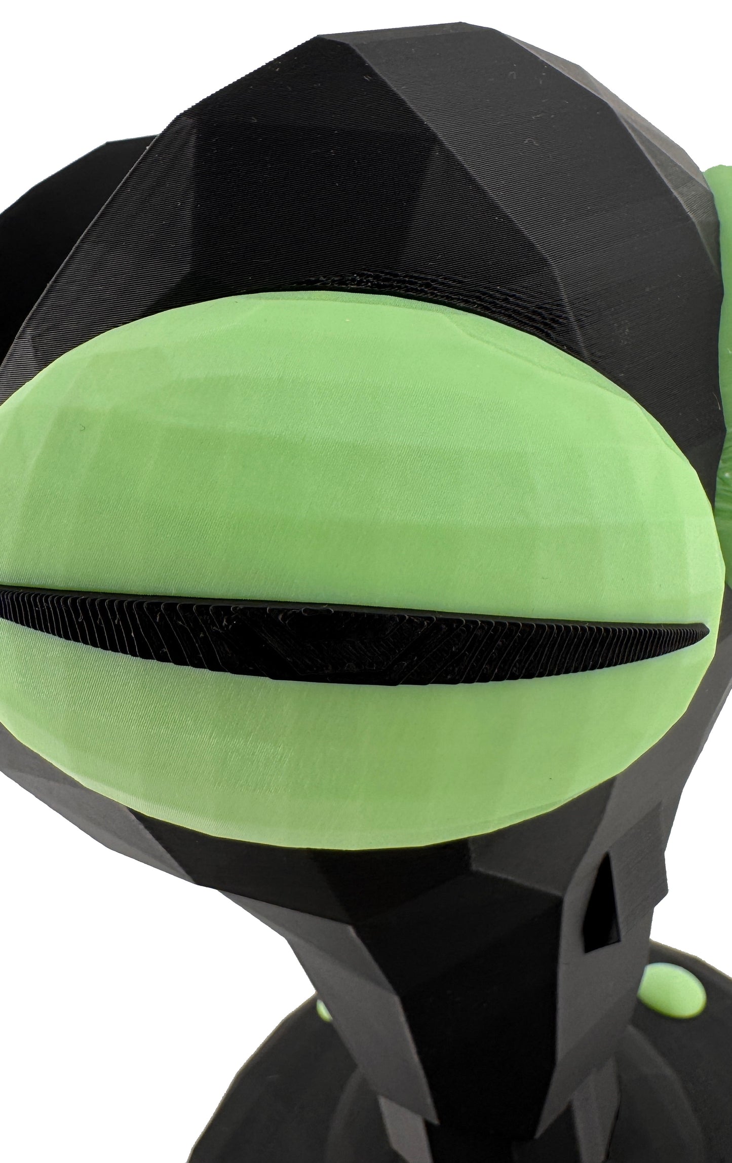 Alien Headset Halter – Glow in the Dark – Low Poly Design - Gaming Kopfhörerhalter – Sci-Fi Deko – Headphone Stand für Gaming Setup